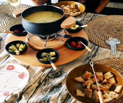 Swiss Cheese Truffle Fondue