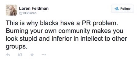 Feldman believes black people are inferior to him