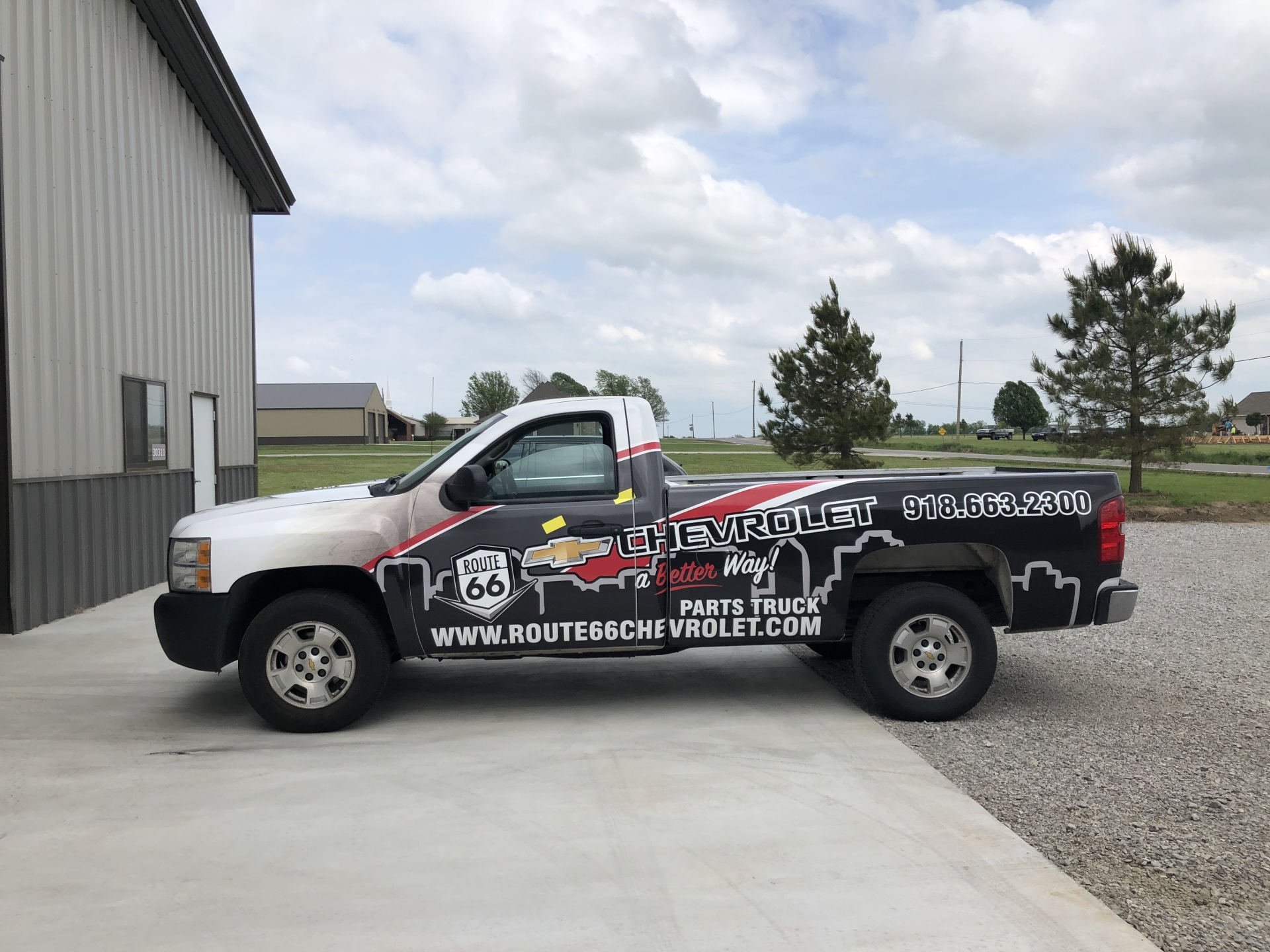 Route 66 parts truck wrap