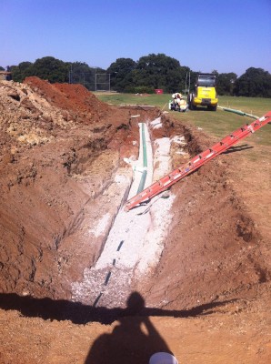 Sewer Line Installation at Westlake Academy