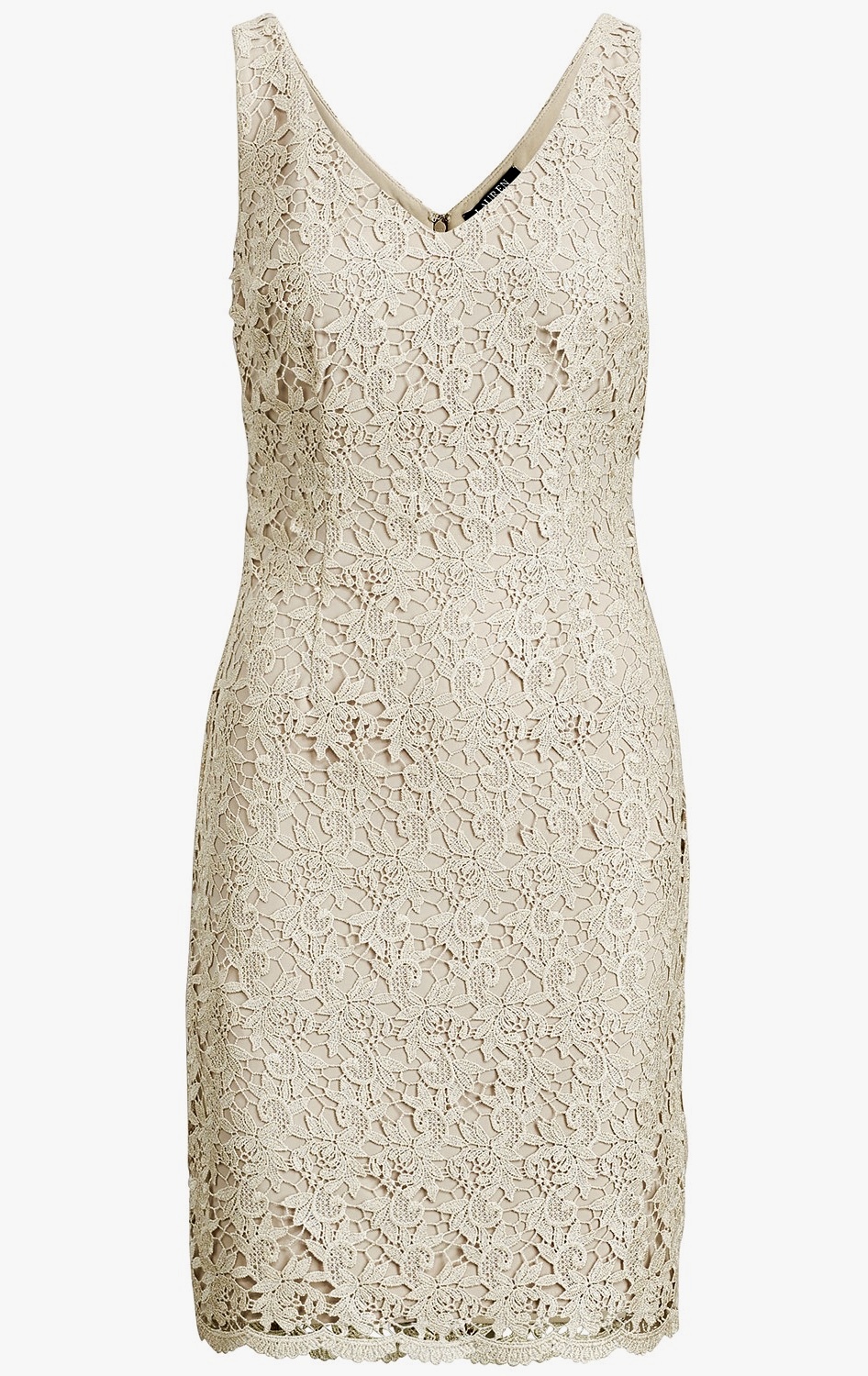 RALPH LAUREN METALLIC LACE DRESS