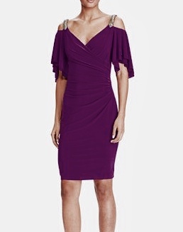 LAUREN RALPH LAUREN CUTOUT-SHOULDER JERSEY DRESS