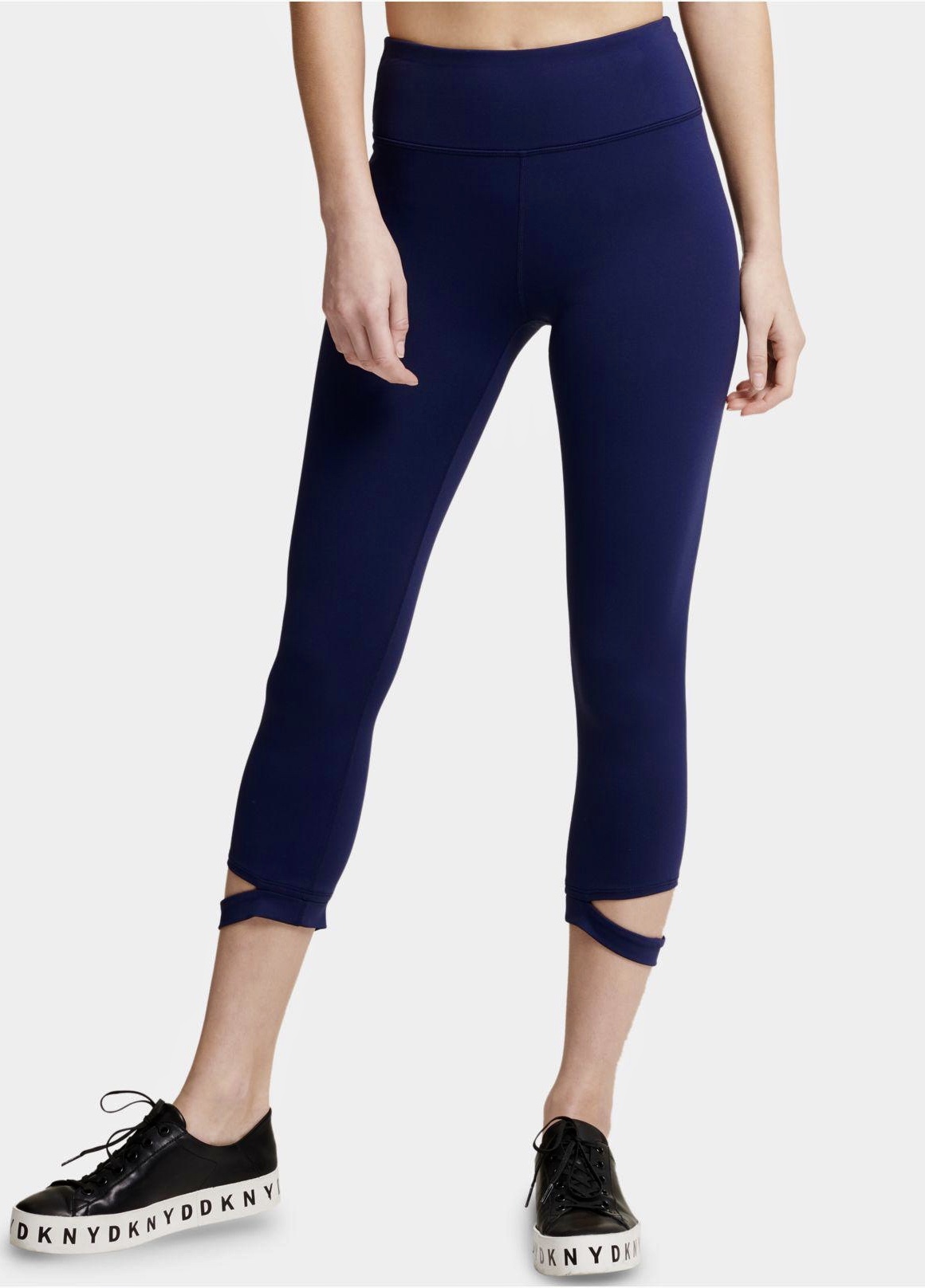 DKNY HIGH-WAIST CUTOUT CROPPED LEGGING