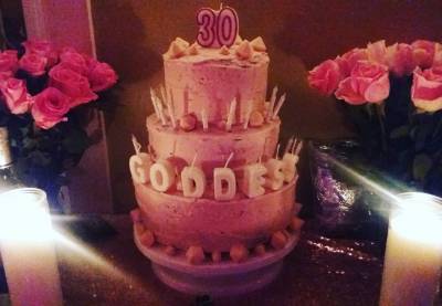 Goddess 30th birthday cake 