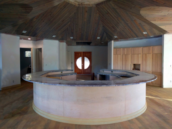 Architecture Design Lake House Circular Kitchen