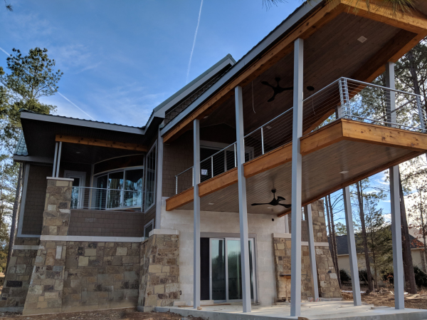 Architecture Design Lake House Modern Deck