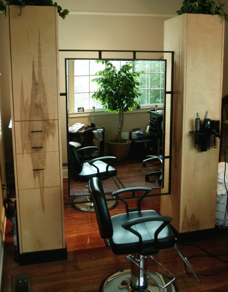 Custom Dual-Sided Salon Stations