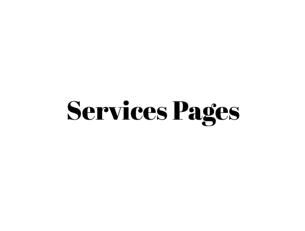 Sample Services Pages