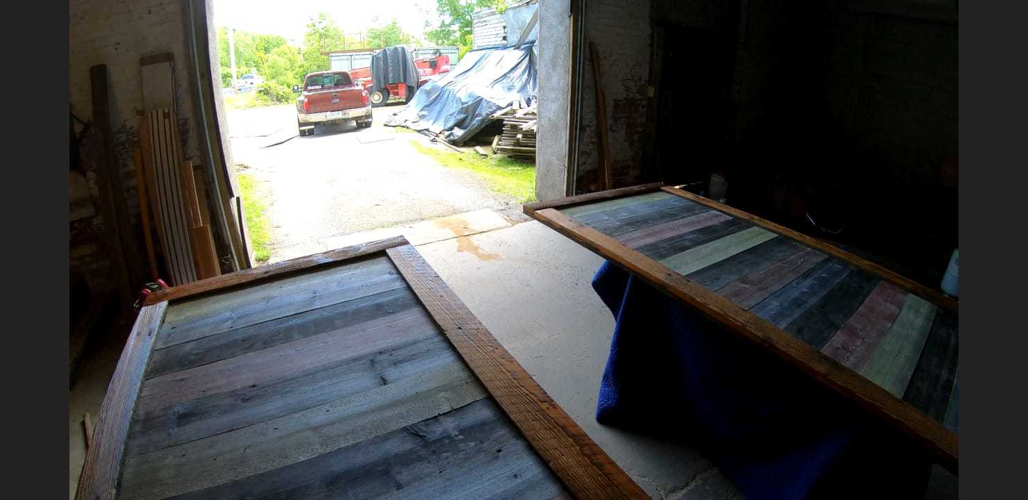 Pair of Matching Barn-Wood Doors