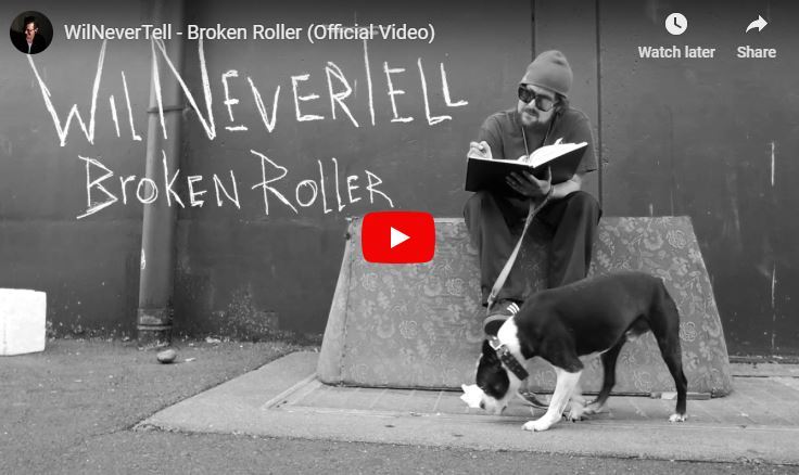 Screen shot from music video for Broken Roller by WilNeverTell