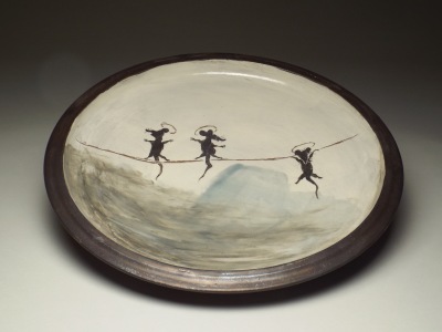 "three blind mice" platter 18"d