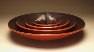 nesting bowls with eggplant 22"d