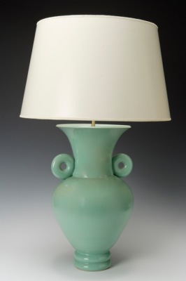 olympian lamp 17"h with a 10"h shade