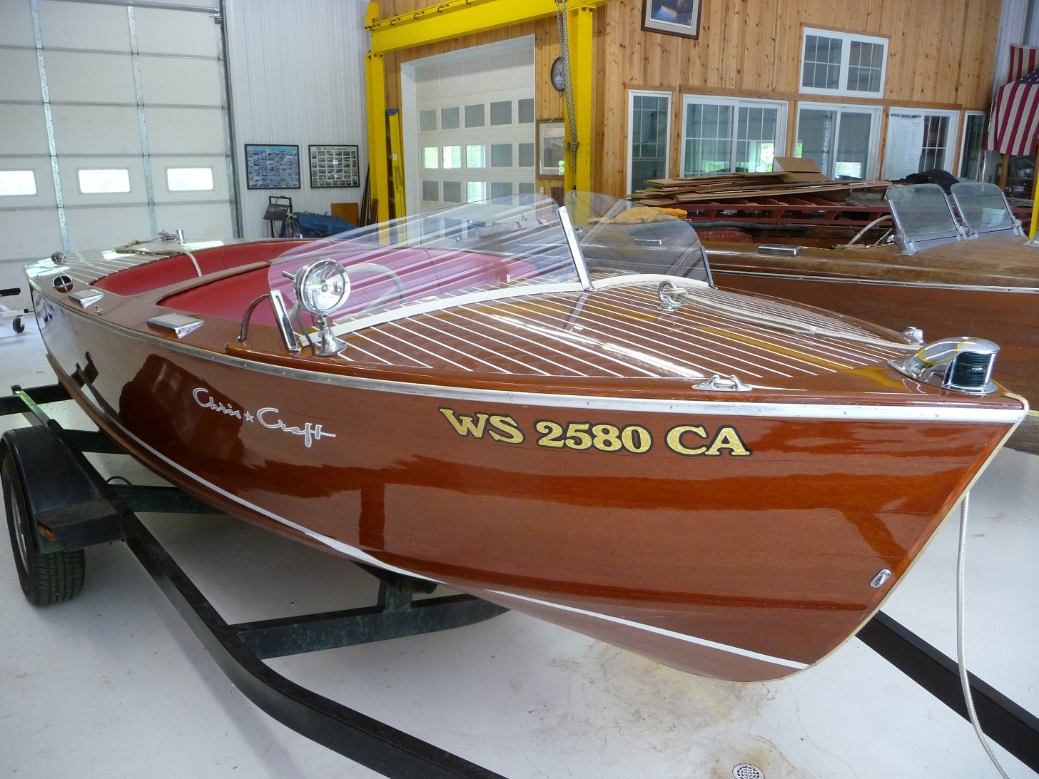 Chris Craft Rocket  After Receiving New Bottom and Varnish