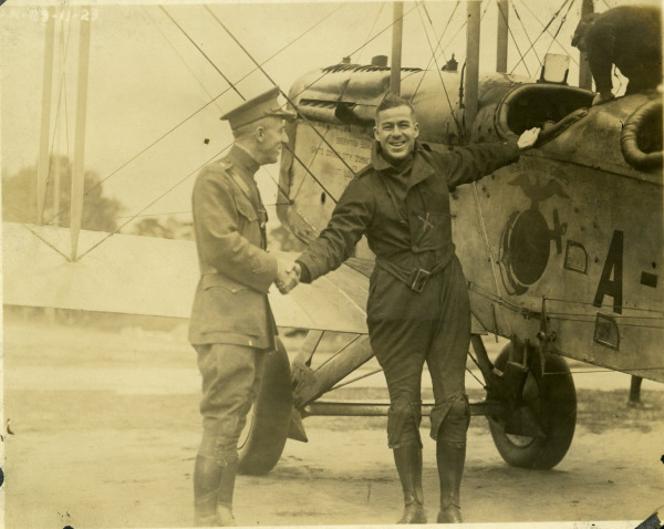 Pilots shaking hands