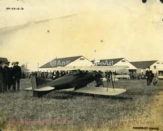 Biplane ready for takeoff