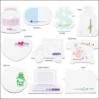 lembrete com formato personalizado tipo post-it
