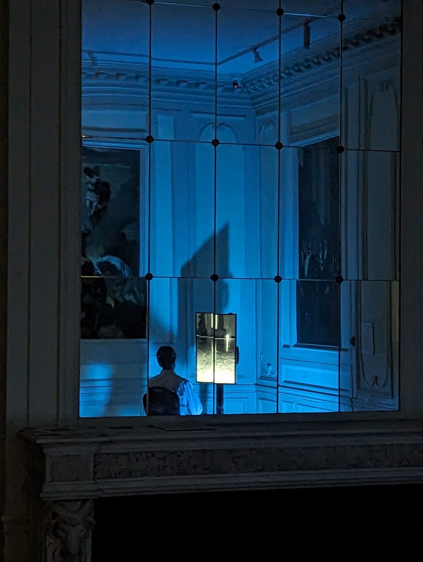 <i>FULL-TIME</i> (2024). <a href=https://imss.org/program/full-time-performance-by-x-a-li-and-estlin-usher target=_blank>International Museum of Surgical Science</a>, Chicago, IL, US. 2024. Photo by Derek Spencer.