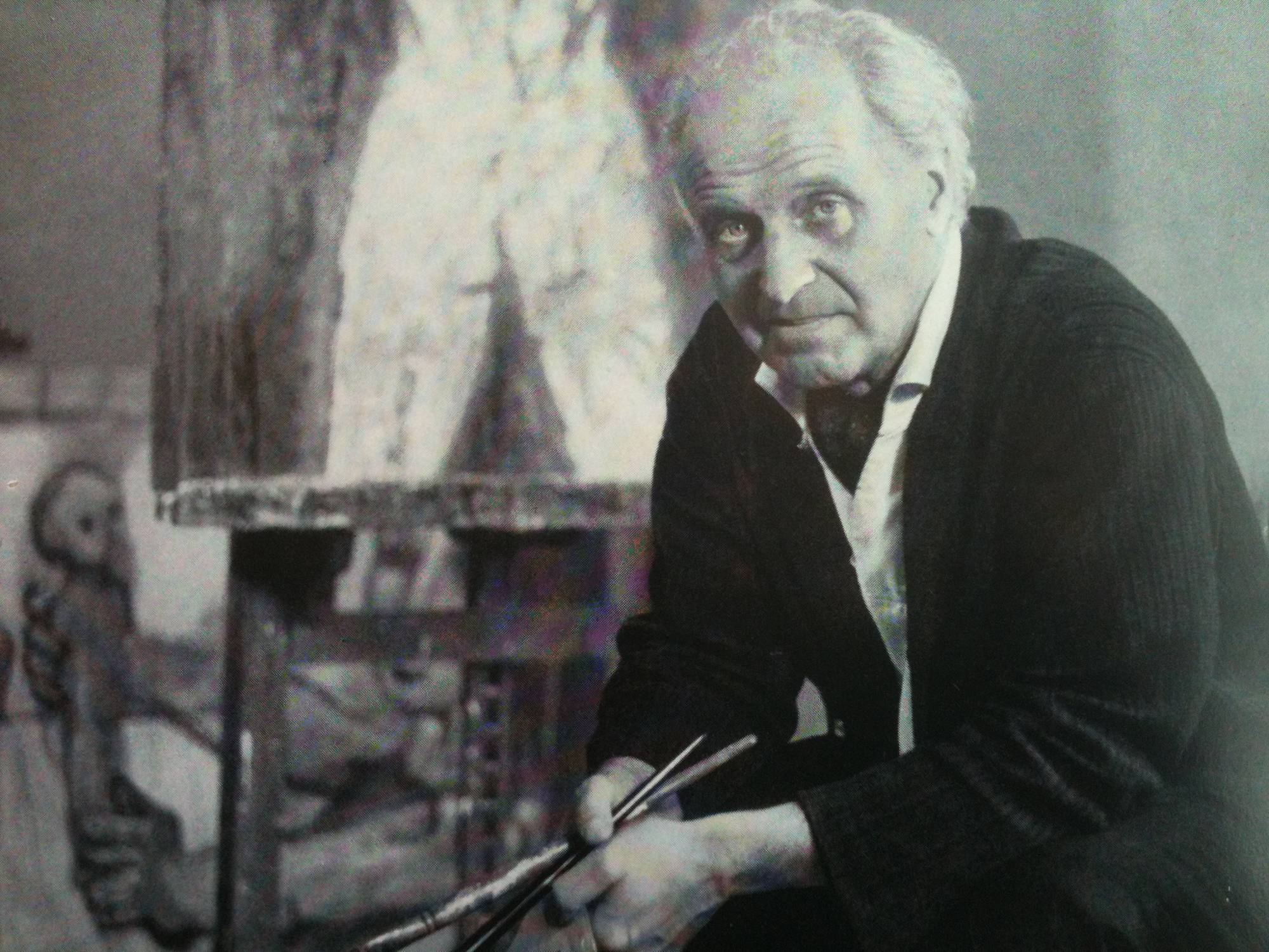 Paul Berger-Bergner in seinem Atelier