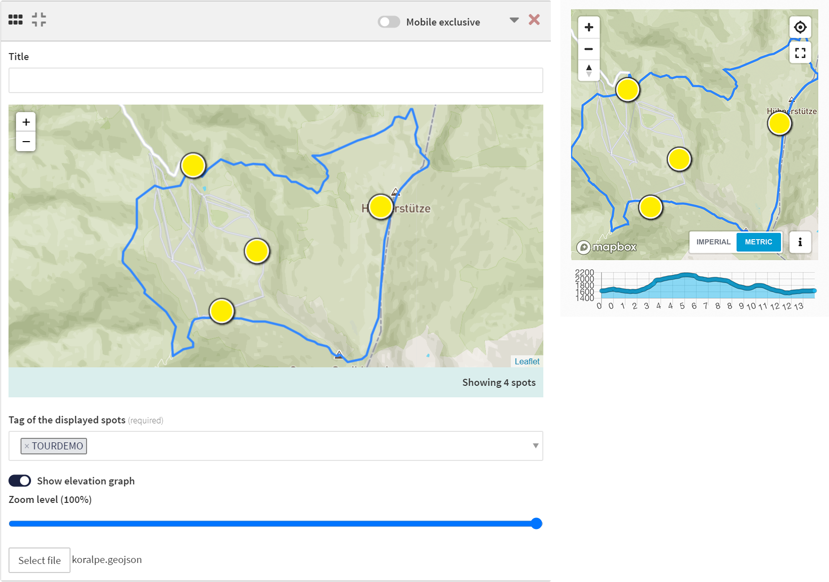 Create a tour in the xamoom CMS