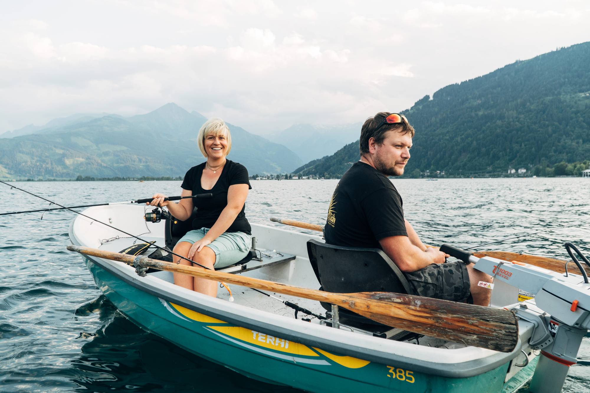 Fishing together on Lake Zell