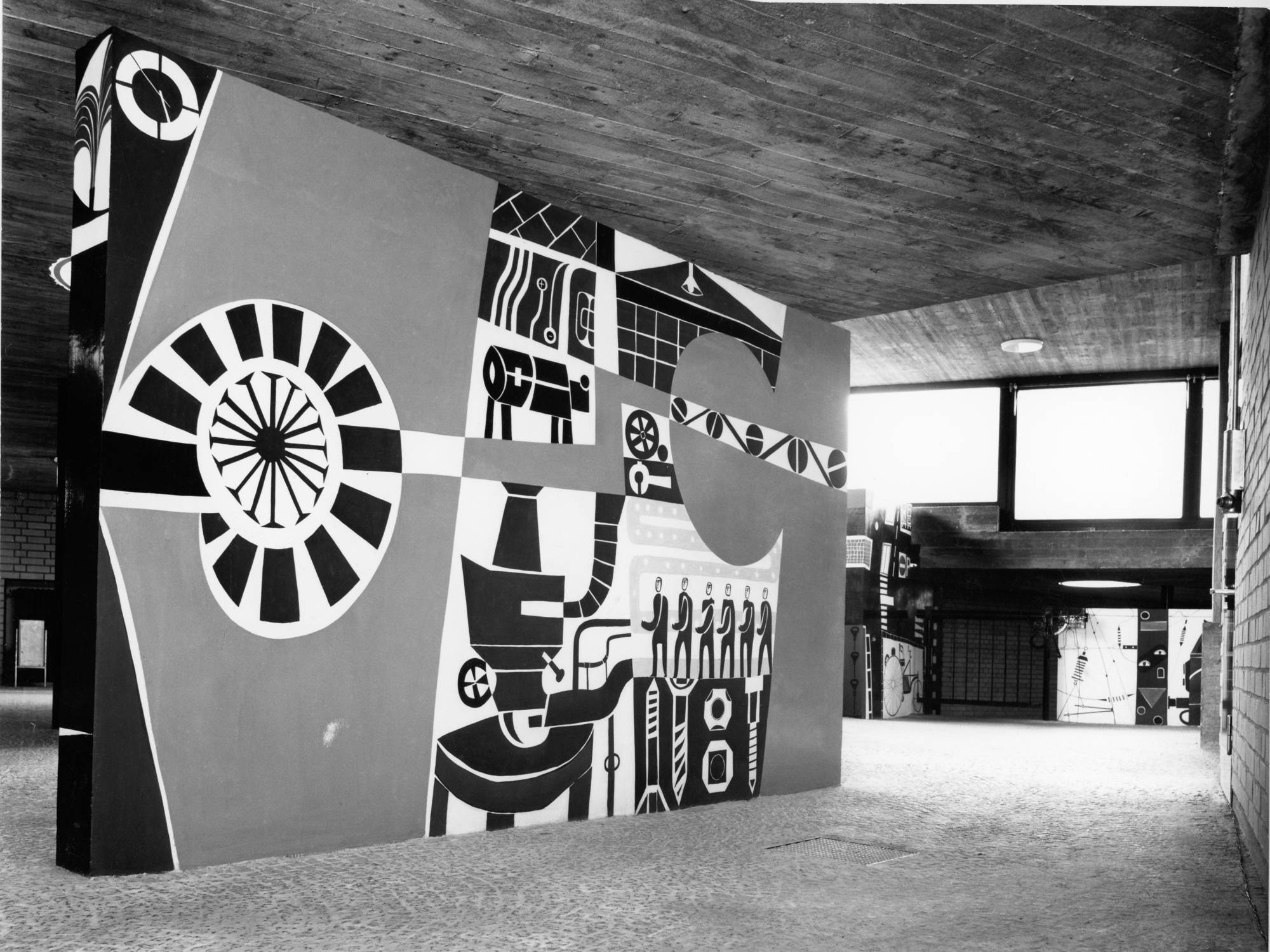 Wand in der Friedrich-Ebert-Schule, Mannheim, 1964