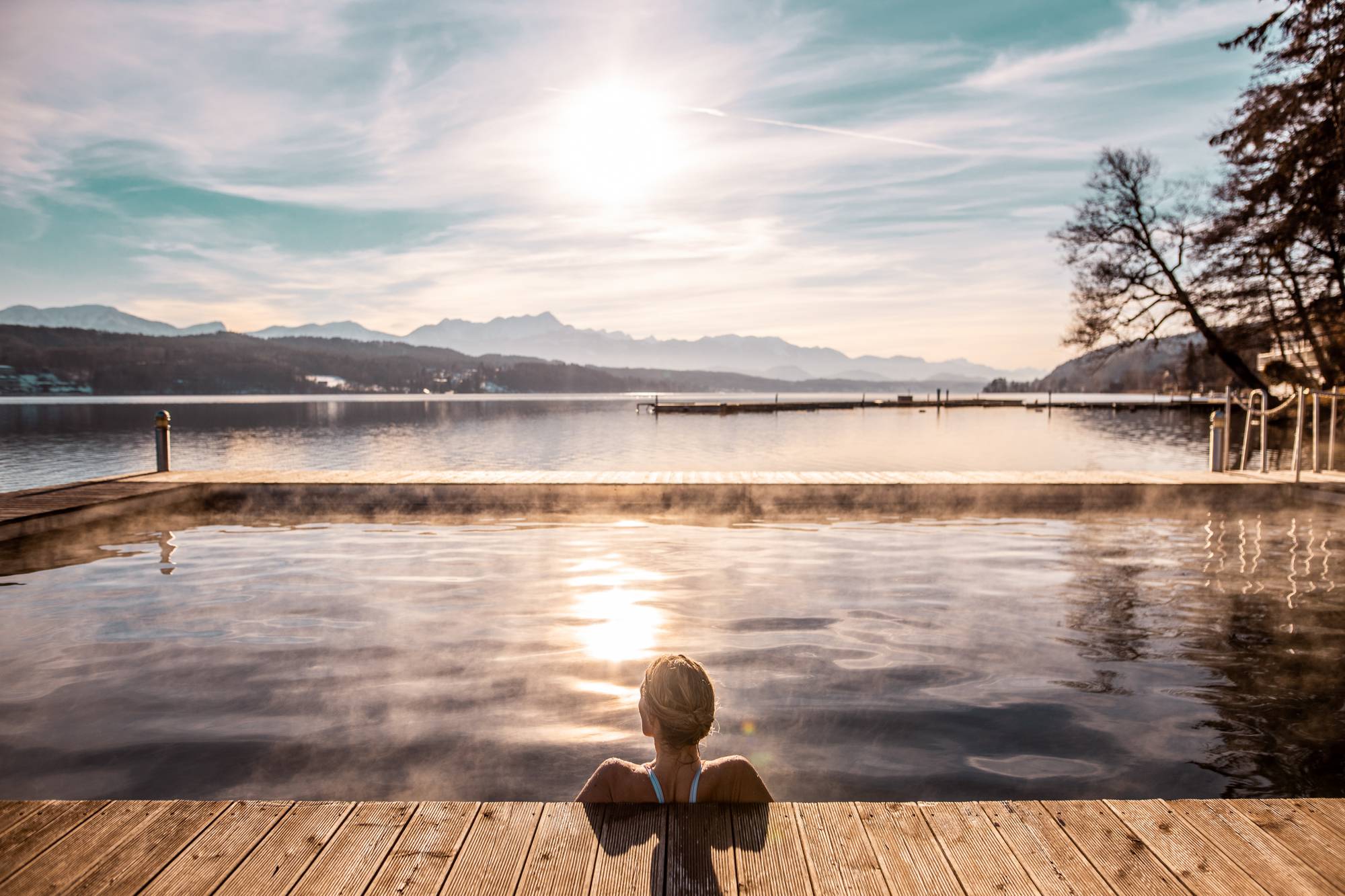 Sonnenuntergang Spa Seefels Wellness