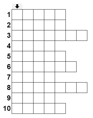 Trage erst diese 10 Begriffe: UKULELE - UBOOT - BESEN - PFEIFEN - SAAL - CREME - HAMMER - LUST - TOLL - HALLE in das Gitterrätsel ein.