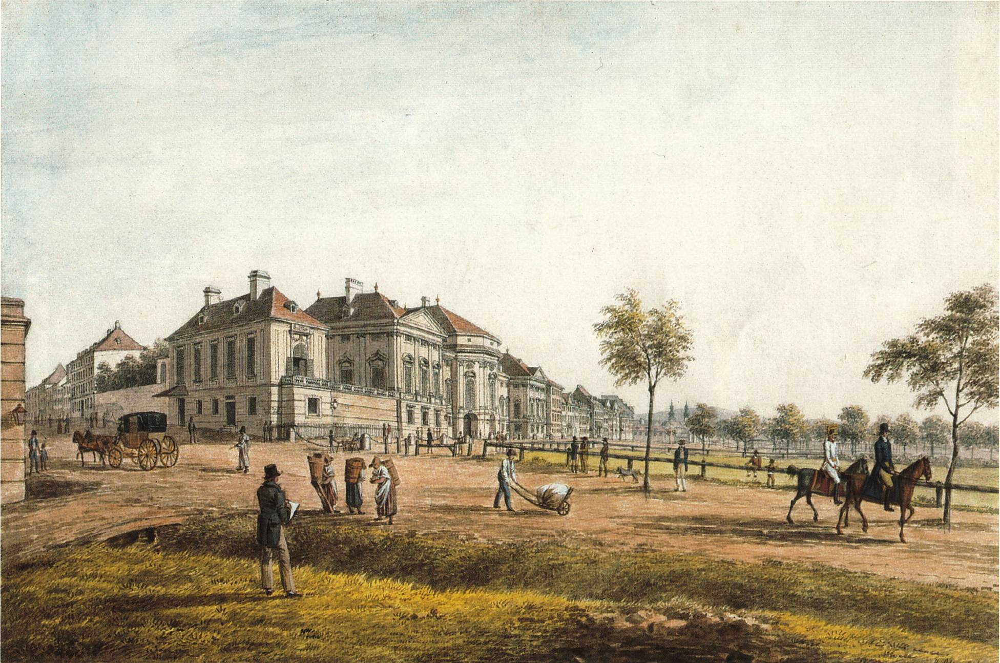 Josefstädter Glacis and Palais Auersperg, 1814 Josefstädter Glacis and Palais Auersperg, 1814