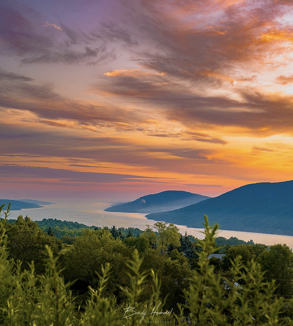 Picture of Canandaigua Lake at sunrise.