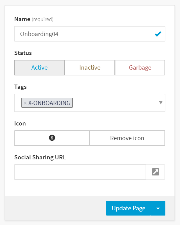 Do not forget the tag “x-onboarding”. Since sorting is ascending, this is onboarding screen number 4.