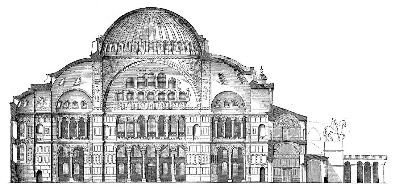 Cross-section of the cathedral