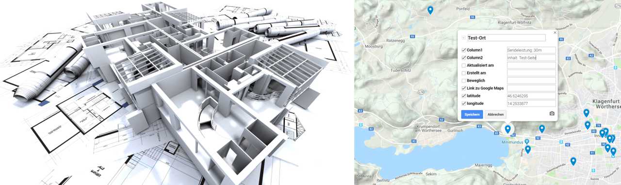 Building Blueprint and personalized map with ibeacon locations.