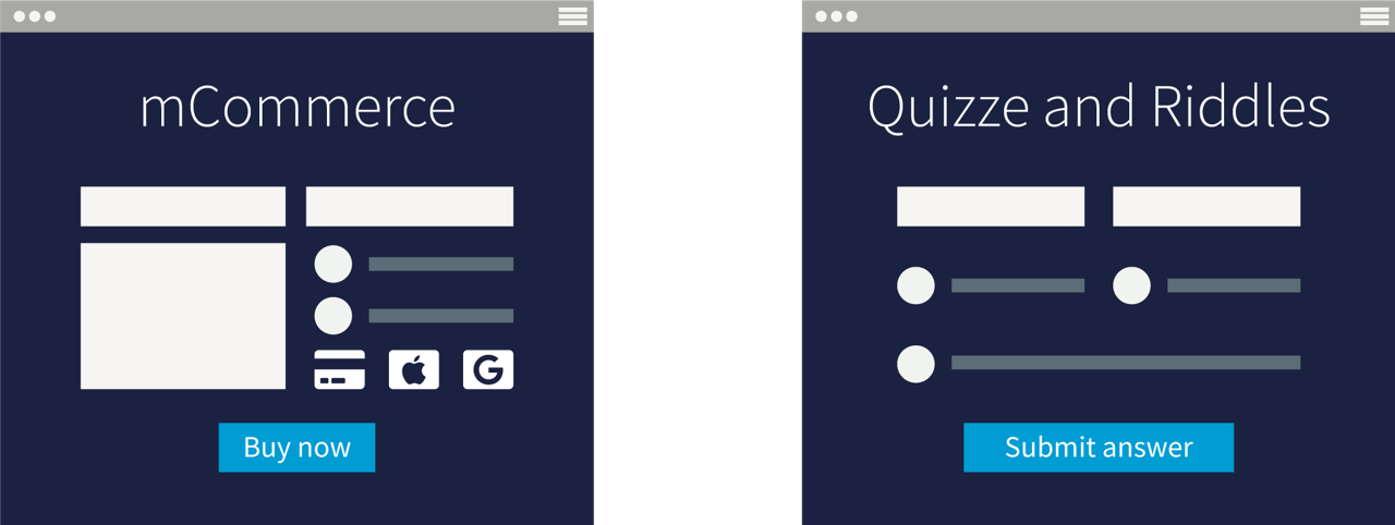 mCommerce & Quizzes
