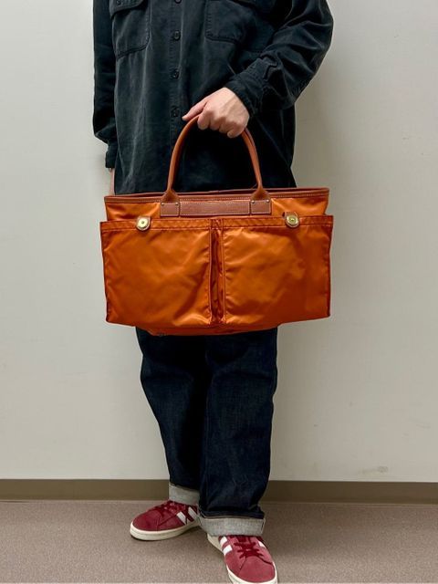 美品★フェリージ トートバッグ 9236 ヘルメットバッグ オレンジ Felisi フェリージ FELISI バッグ トートバッグ ヘルメットバッグ