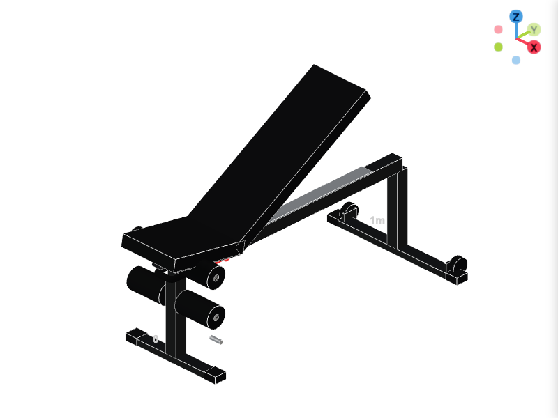 Adjustable Weight Bench 3D Configurator