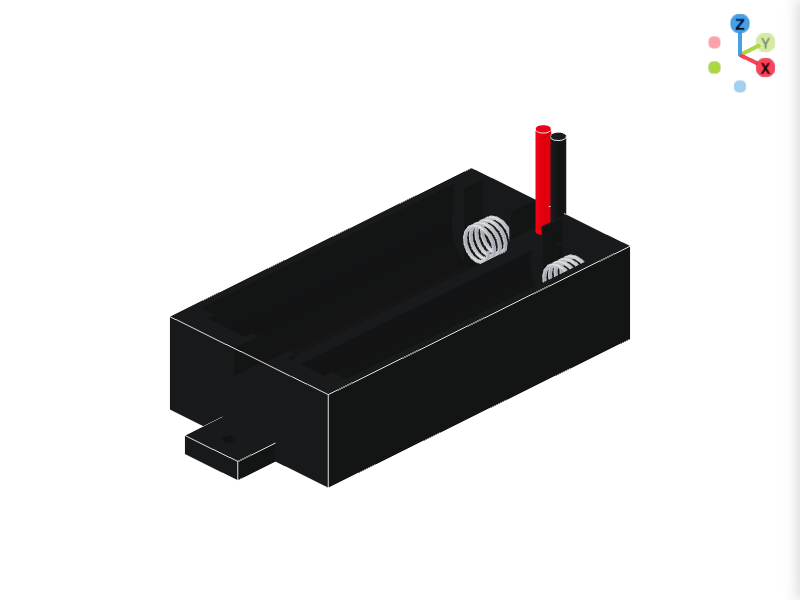 Dual 18650 Battery Sled 3D Configurator