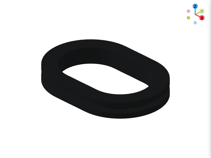 Cable Grommet Oval 3D Configurator