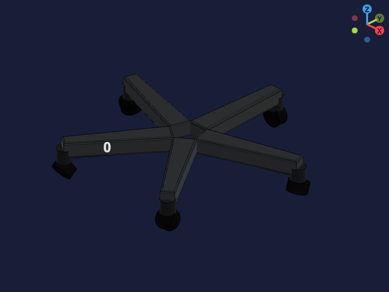 5-Star Swivel Chair Base 3D Configurator