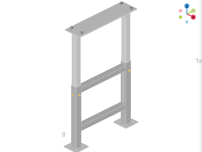 Rollenbahnstützen 3D-Konfigurator