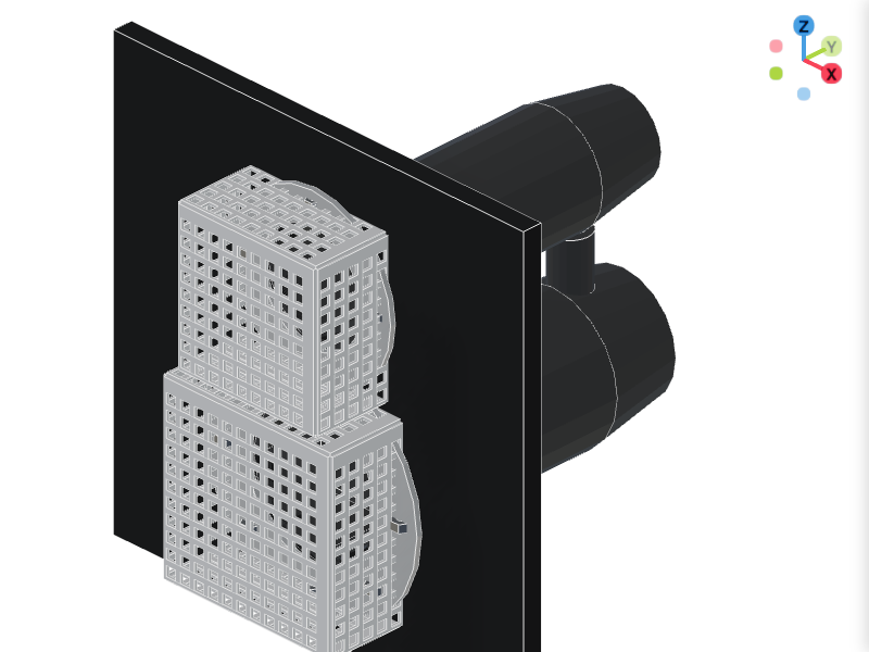 Advanced Parapet Drainage Scupper with Integrated Overflow 3D-Konfigu...