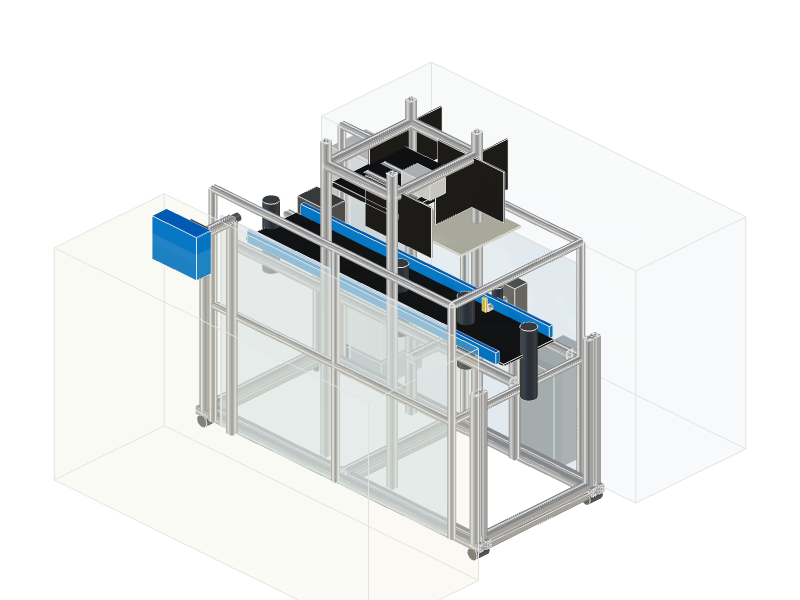 Profile Frame Label Inspection Cell 3D-Konfigurator