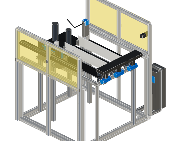 Aluminum Extrusion Vision Sorting Cell 3D Configurator