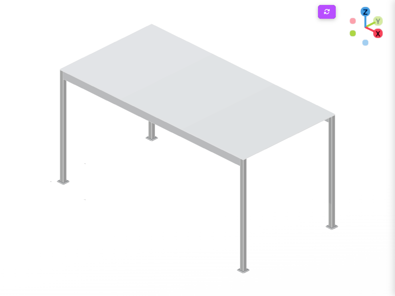 Single Car Carport 3D Configurator