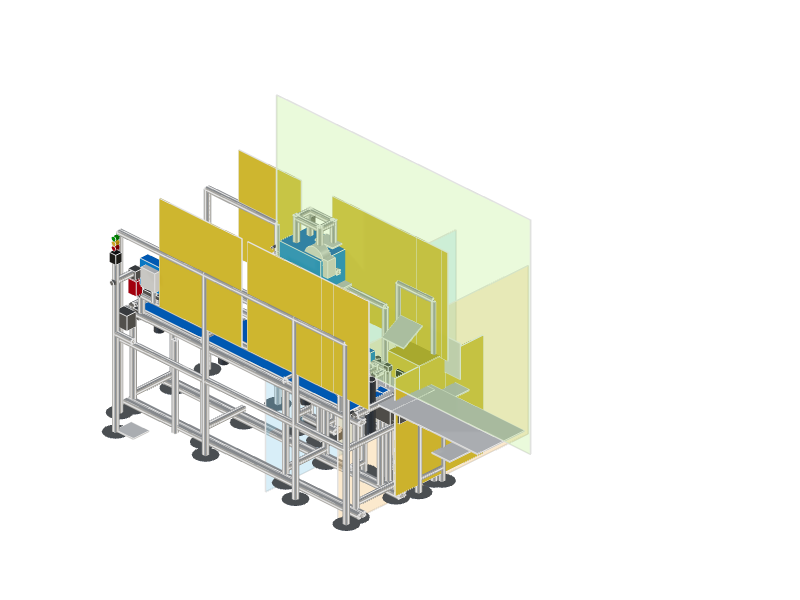 Aluminum Frame Print And Apply Station 3D Configurator