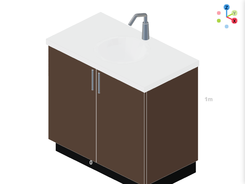 Bathroom Vanity 900 3D Configurator