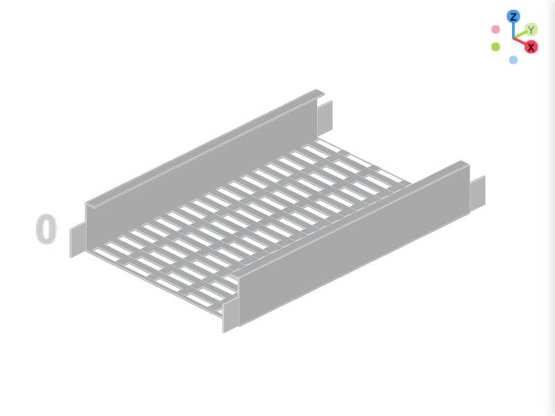 Cable Tray Section 200mm 3D Configurator