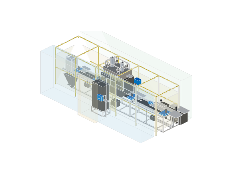 Tray Form Fill Seal Lidding Line 3D-Konfigurator
