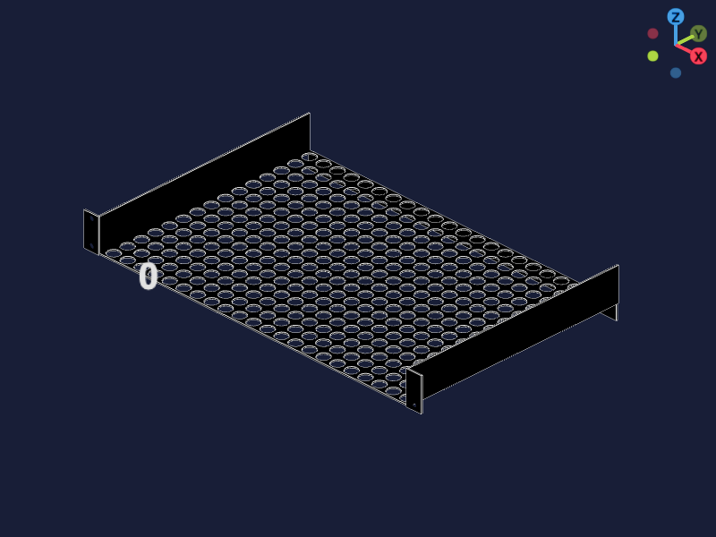 Server Rack Shelf 1U 300mm 3D Configurator