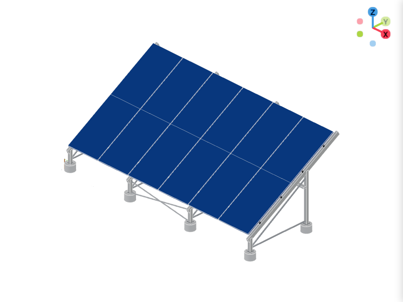 Ground Mount Solar Array Rack 3D Configurator